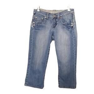 Z. Cavaricci SZ 5 JRS Light Wash Rigid Denim / Jean Capri Pants Retro Style